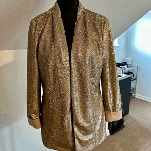 Sam Edelman Gold Sequin Blazer Jacket